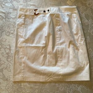 WOMEN’S JMcLAUGHLIN WHITE MAIDE BUCKLE SKIRT STRETCH SIZE 8